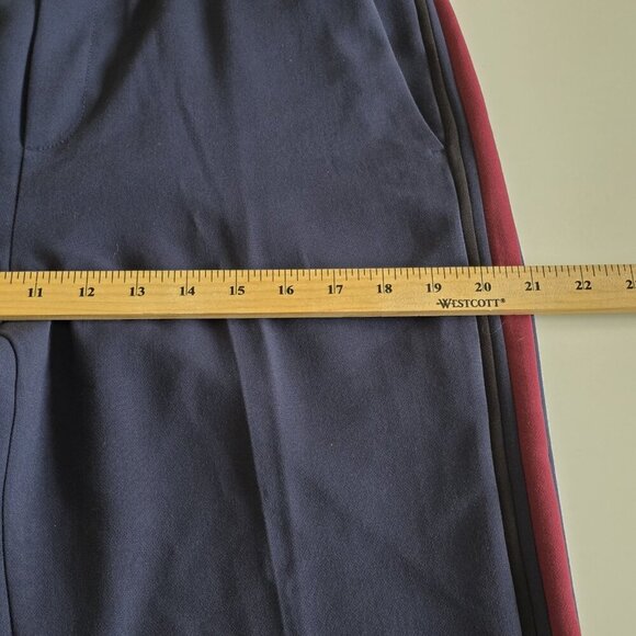 Old Navy Pants Womens 12 Navy Three Side Stripes High Waist Pull On Pockets Boho - Picture 8 of 16